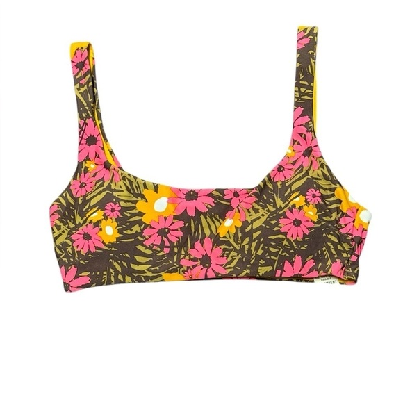 aerie Other - NWT Aerie Retro Floral Scoop Bikini Top Medium